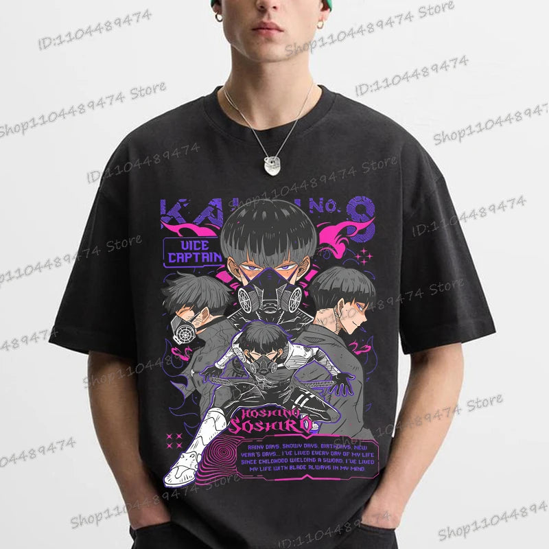 Kaiju No 8: Graphic T Shirt Casual Fashion Short Sleeve Cotton Shirt Soshiro Hoshina Funny Men Women Manga Tshirt