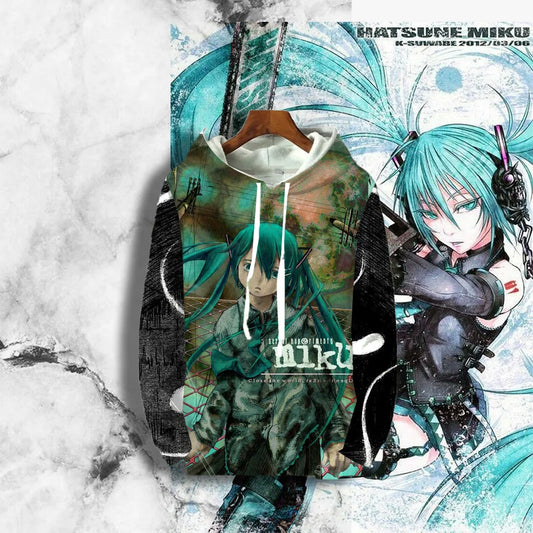Genshin Impact:（Miniso）3D Printed Autumn Winter Sailor Hatsune Hoodie Women Sweatshirts Hoodies Clothing Hoodie Women Clothing Hoodie