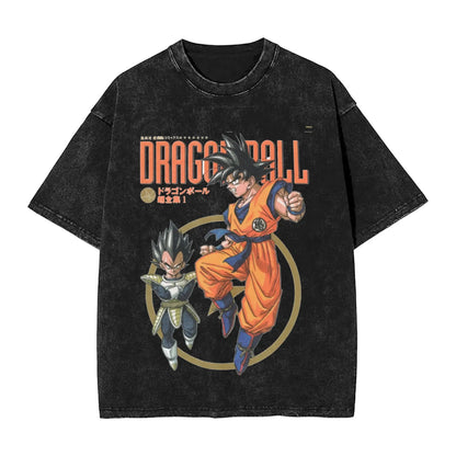 Dragon Ball: 2026 Master Roshi  Printed T-shirt Men's and Women's Washed T-shirt High Quality Vintage Cotton T-shirt Harajuku Tops