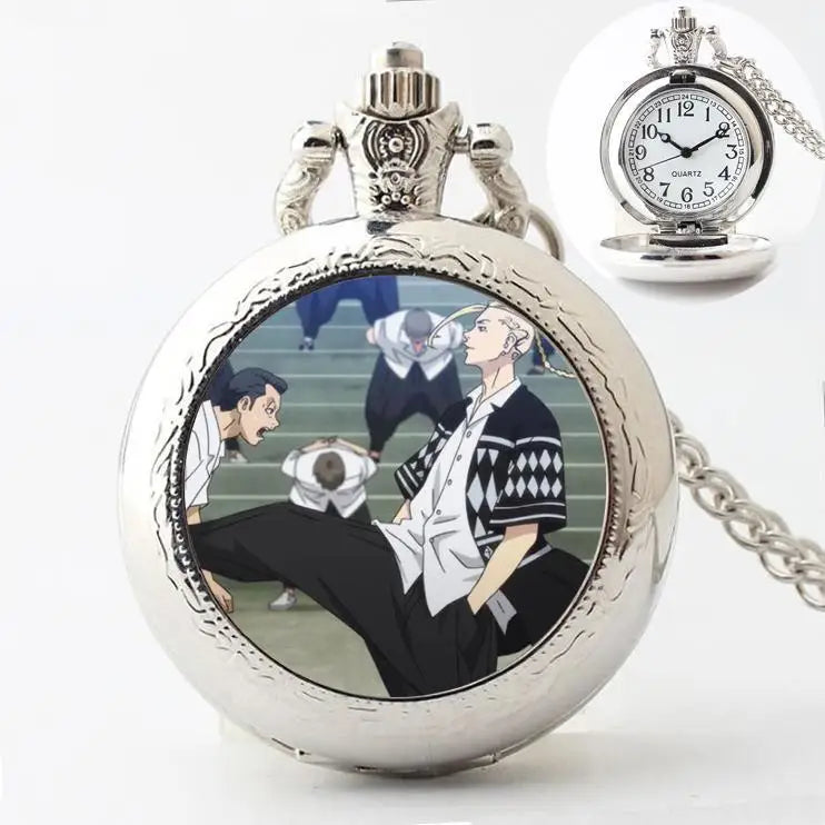 Tokyo Revengers: Manjiro Sano Ryuguji Ken Movie Peripherals Cartoon Pocket Watch Personality Vintage Hanging Chain Holiday Gifts