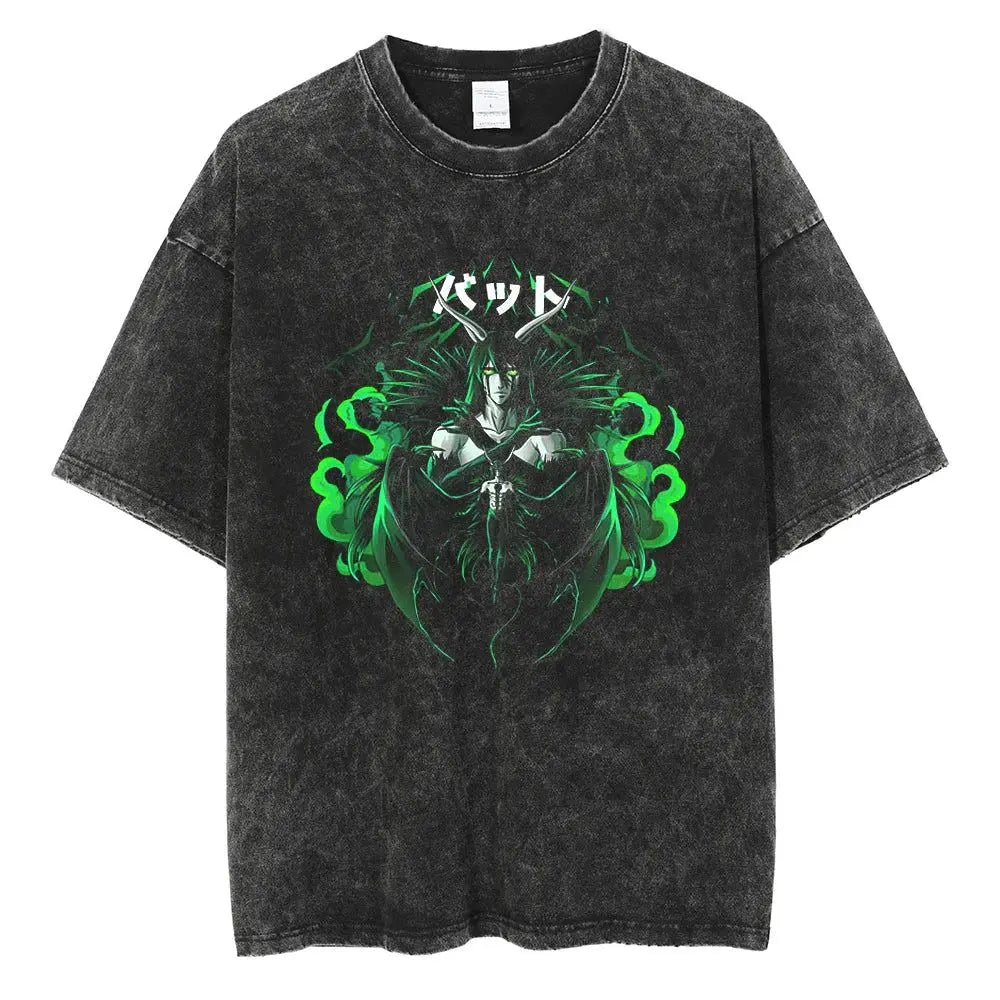Bleach:Hot BANDAI  Short Sleeve Realm · World Kurosaki Ichigo Gengmu Sword Eight Reaper Anime Printed Peripheral T-shirt T-shirt
