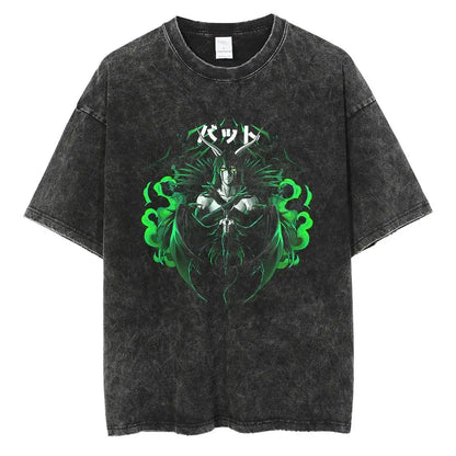 Bleach:Hot BANDAI  Short Sleeve Realm · World Kurosaki Ichigo Gengmu Sword Eight Reaper Anime Printed Peripheral T-shirt T-shirt