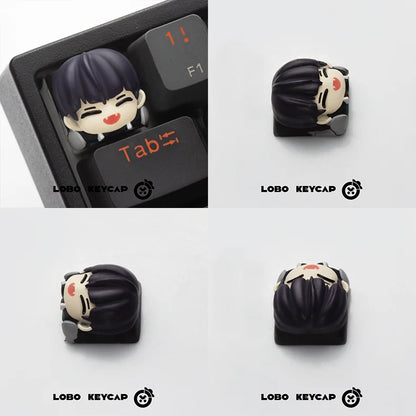 Anime Kaiju No.8 Light-Transmitting Keycaps Soshiro Hoshina Reno Ichikawa Personalized Resin Mechanical Keyboard Esc Keycap Gift