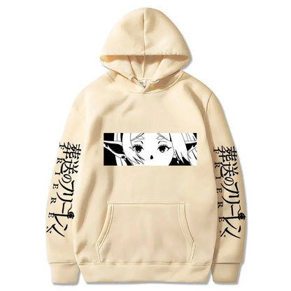 Frieren: Beyond Journey's End Women Sweatshirts Frieren Eyes Printed Hoodies Plus Size Long Sleeve Casual Pullovers