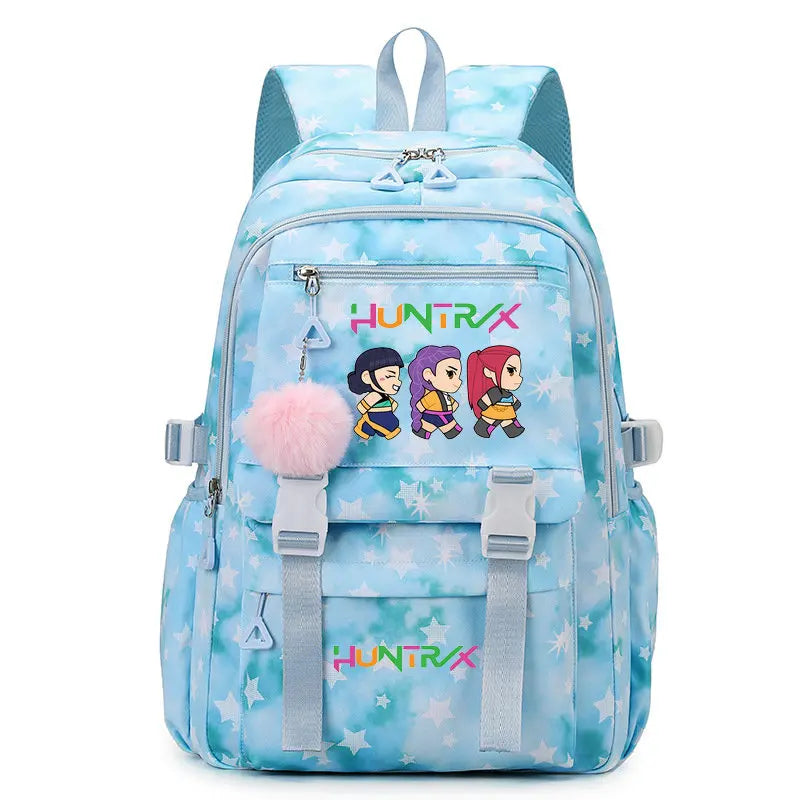 KPop Demon Hunters: Student Backpack Large Capacity Schoolbag Teenagers Student Backpack Women's Travel Laptop Bagpack