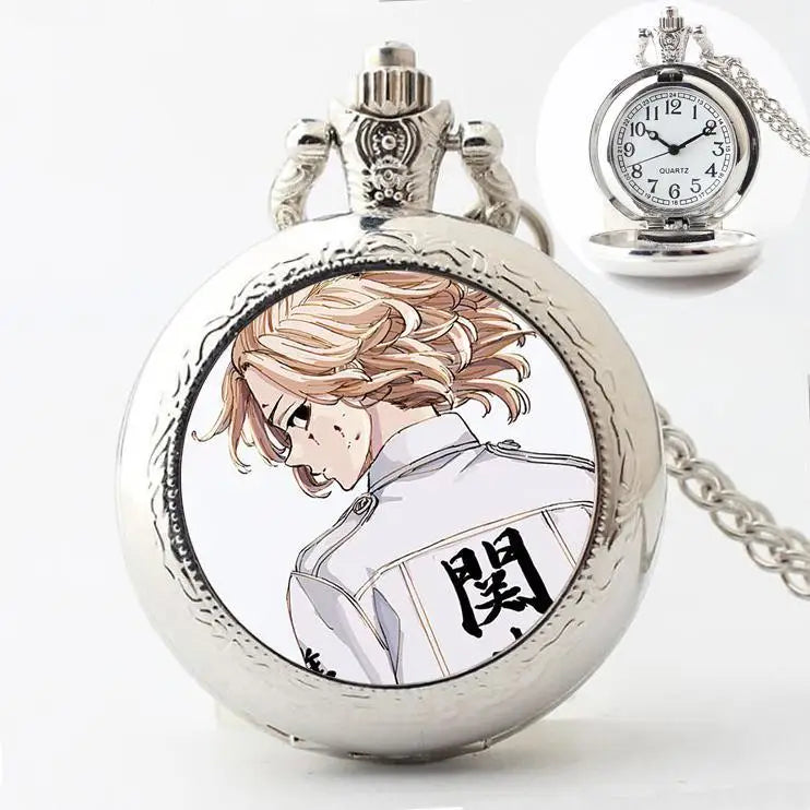 Tokyo Revengers: Manjiro Sano Ryuguji Ken Movie Peripherals Cartoon Pocket Watch Personality Vintage Hanging Chain Holiday Gifts