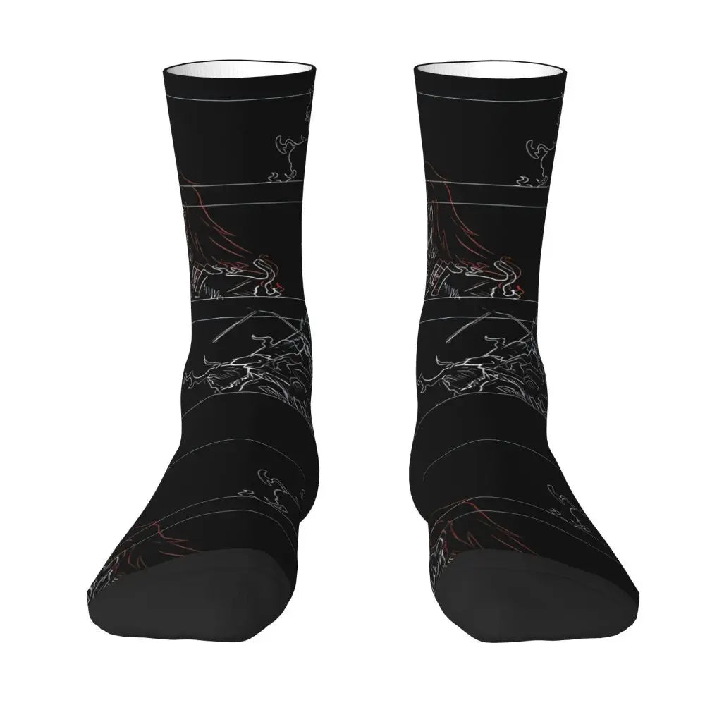 Solo Leveling: Sung jinwoo Shadow Monarch Socks,Leisure Beautiful printing Suitable for all seasons Dressing Gifts