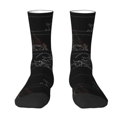 Solo Leveling: Sung jinwoo Shadow Monarch Socks,Leisure Beautiful printing Suitable for all seasons Dressing Gifts