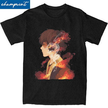 Avatar The Last Airbender: Zuko T-Shirt Men 100%Cotton Short Sleeve Round Neck Summer Tops