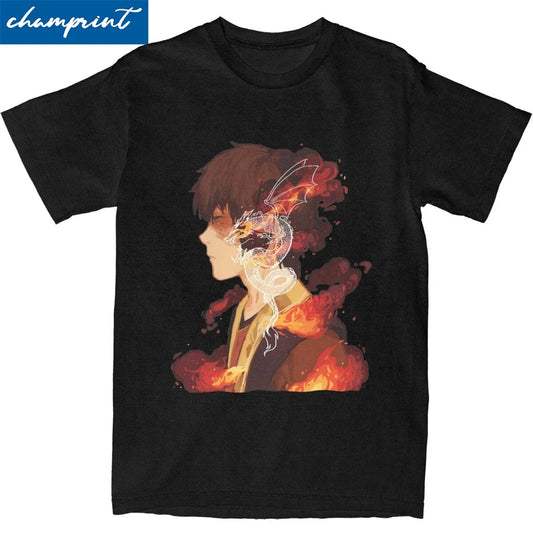 Avatar The Last Airbender: Zuko T-Shirt Men 100%Cotton Short Sleeve Round Neck Summer Tops
