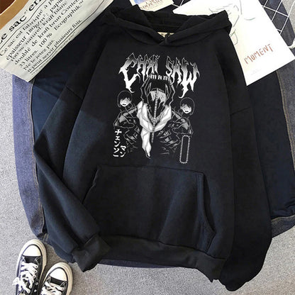 Chainsaw Man: Plus Size Sweatshirt Harajuku  Long Sleeve Pullover Casual Streetwear Clothes Tops