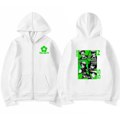 Blue Lock: Kunigami Rensuke Men Zipper Hoodie Spring Autumn Women Sweatshirt 2025 New Cartoon Anime Couple Jackets Coat