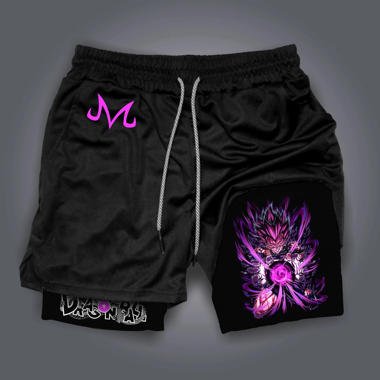 Dragon Ball: GOKU Vegeta Anime Printed Double Layer Shorts 2026 American Summer Men's and Women's Quick Dry Fashion Sports Shorts