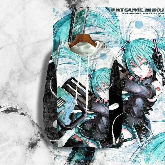 Genshin Impact:（Miniso）3D Printed Autumn Winter Sailor Hatsune Hoodie Women Sweatshirts Hoodies Clothing Hoodie Women Clothing Hoodie
