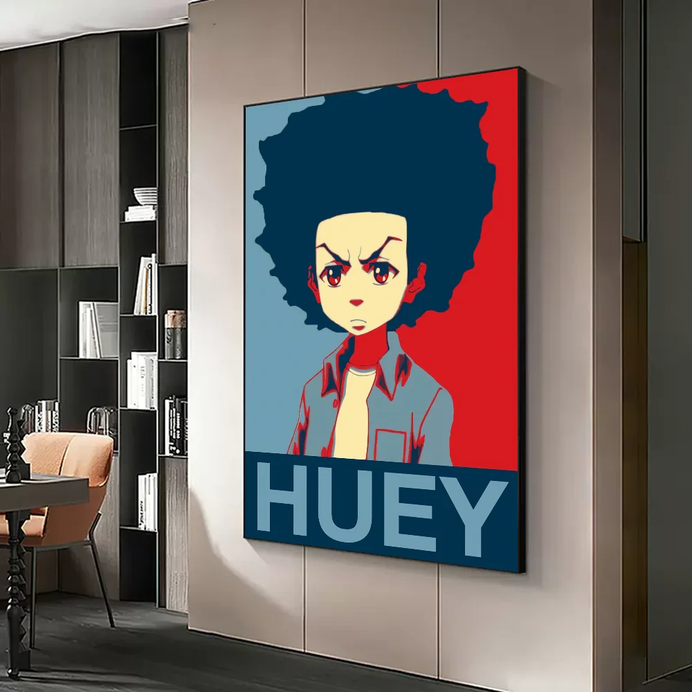 The Boondocks: Huey Freeman  Classic Anime Poster Fancy Wall Sticker for Living Room Bar Decoration Decor Art Wall Stickers