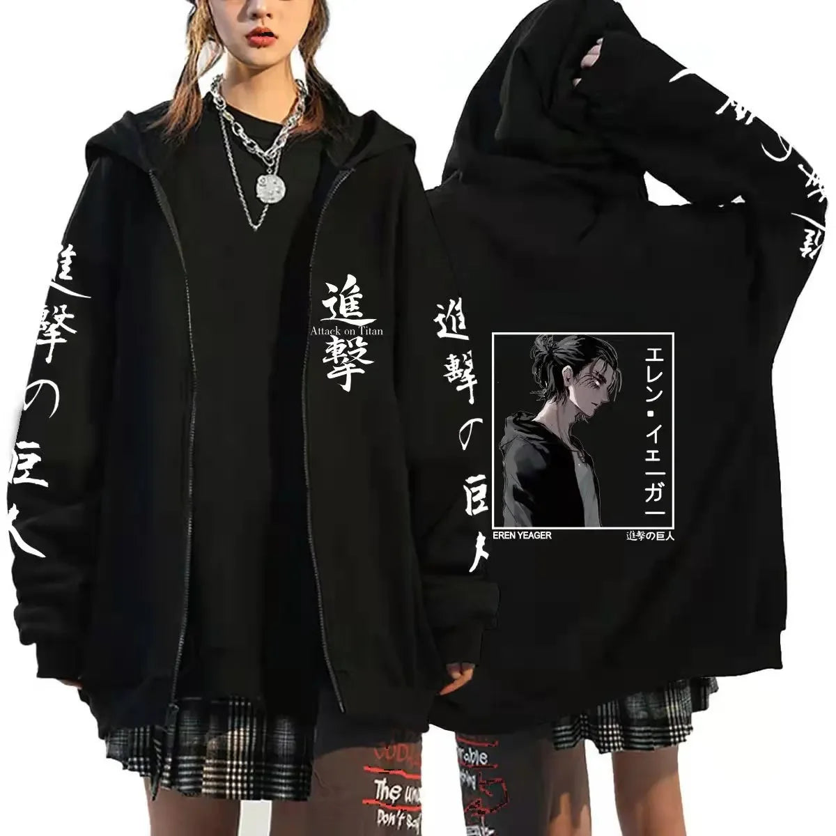 Attack On Titan: Anime Zipper Hoodie Sports Coat Sportswear Role Playing Women Sportswear Autumn Hoodie Fashionable Hoodie Rtable Womens Clothing