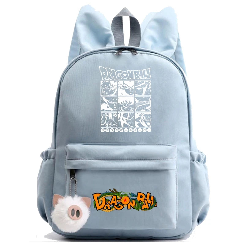 Dragon Ball: Backpack for Rucksack Rabbit Ears Casual School Bag Lunch Bag Birthday Gift Women Mochilas