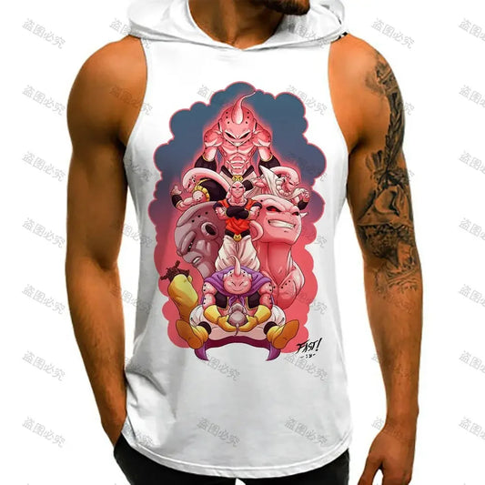 Dragon Ball Z: Bodybuilding Man Fashion Sleeveless Vests Super Saiyan Goku Men's Clothes Tops
