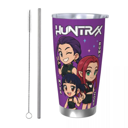 KPop Demon Hunters - Derpy  Insulated Tumbler with Lid Vacuum Thermal Mug Outdoor Travel Car Bottle Cup, 20oz