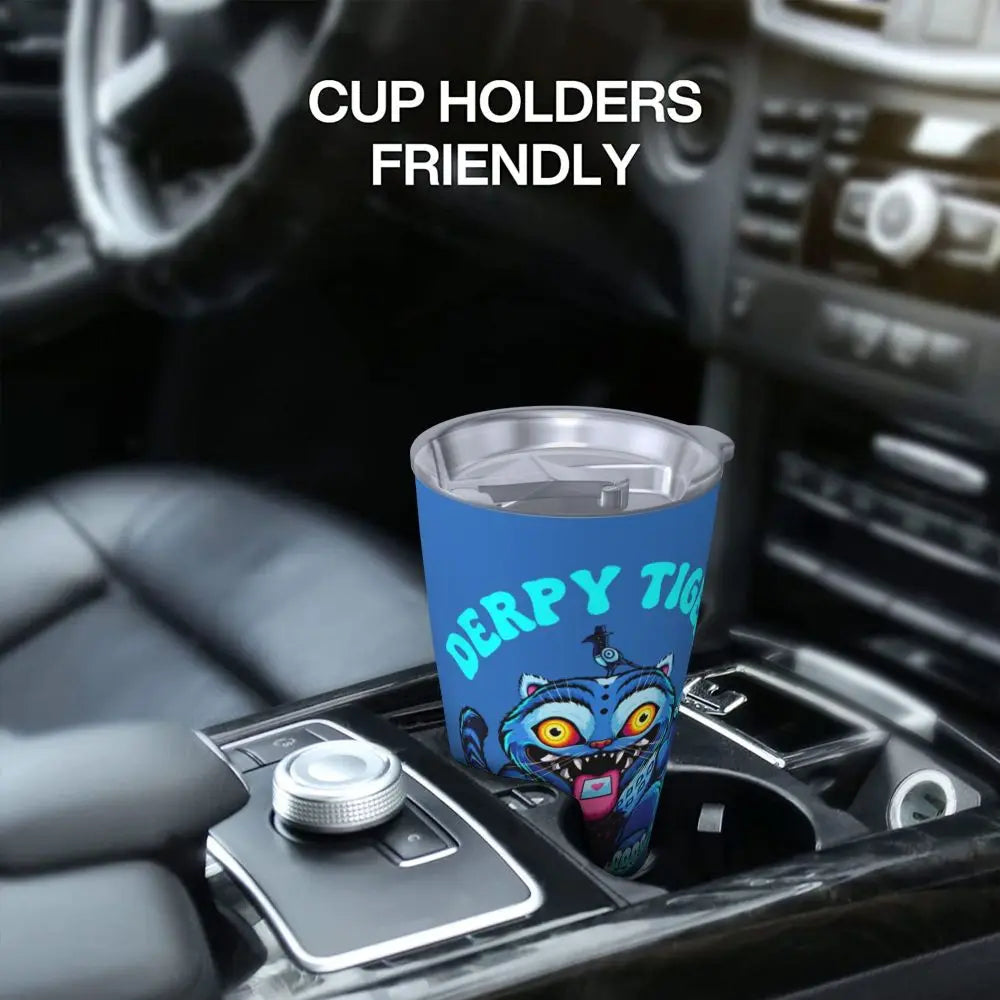 KPop Demon Hunters - Derpy  Insulated Tumbler with Lid Vacuum Thermal Mug Outdoor Travel Car Bottle Cup, 20oz