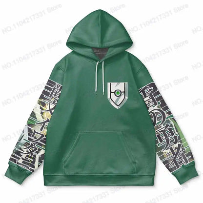 Rising of the Shield Hero: Tracksuit Fashion Streetwear Y2K Harajuku Pop Anime Print Hoodie Men's Punk Casual Colorful Sweatshirt