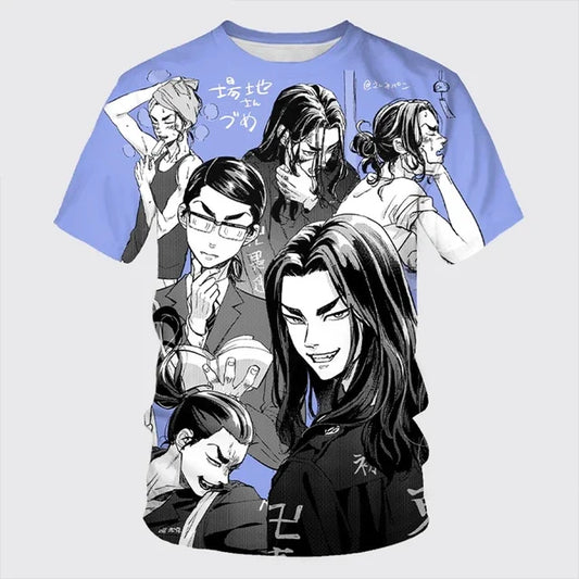 Tokyo Revengers: 3D Printed Unisex T-shirt Neutral Casual Street Style Short-sleeved Plus Size Top