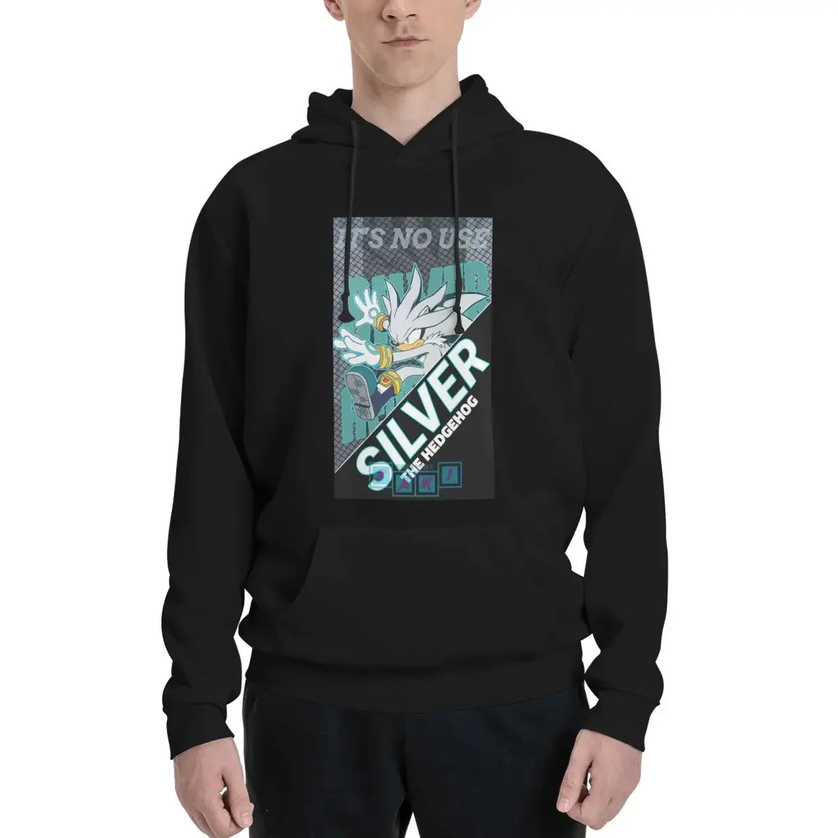 Sonic The Hedgehog: Silver The Hedgehog  Hoodies Men Women Casual Pullover Sweatshirts Harajuku Long Sleeve Clothing Autumn Winter