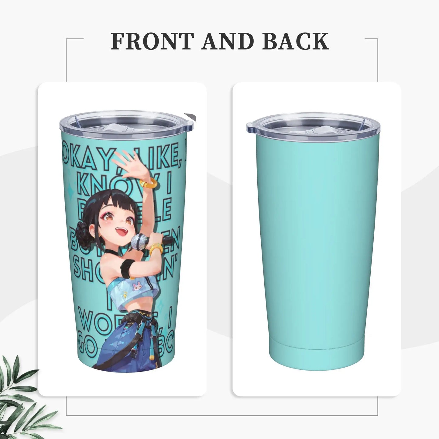 K-Pop Demon Hunters - Zoey  Tumbler Vacuum Insulated  Thermal Cup Stainless Steel Double Wall Mug Hot Cold Drink