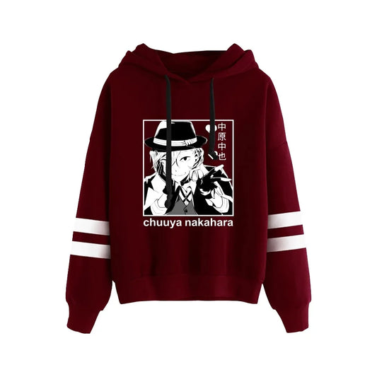 Bungo Stray Dogs: Hoodie Unisex Pocketless Sleeve Sweatshirt Men Women's Hoodie Harajuku Streetwear Japanese Manga