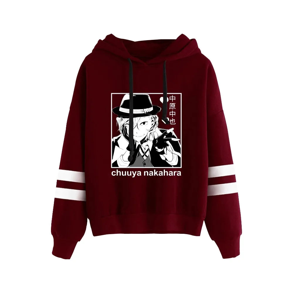 Bungo Stray Dogs: Hoodie Unisex Pocketless Sleeve Sweatshirt Men Women's Hoodie Harajuku Streetwear Japanese Manga