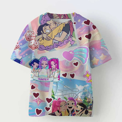 K Pop Demon Hunters: Children's T-shirts, fashionable T-shirts with movie themes, Short-Sleeved Fun T-shirt as a Gift"