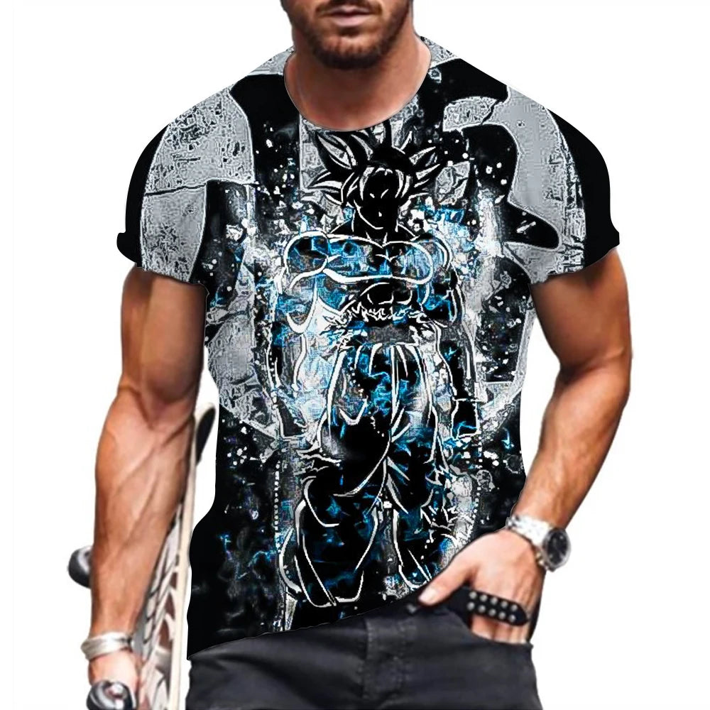 Dragon Ball: Z T-shirt Men 2023 Men's Vegeta Goku Oversized Shirts Hip Hop Clothing Harajuku Style Trend Tops Fashion