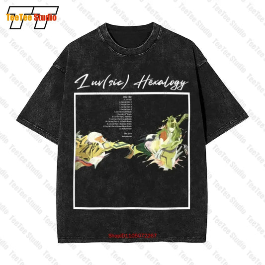 Samurai Champloo: Nujabes Luv Sic Hexalogy Tracklist Vintage Oversized T-Shirt Pocket And Back Print Shing02 3ON8