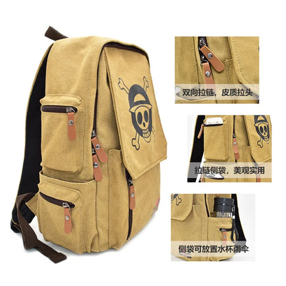 One Piece -- Dragon Ball -- Naruto: Premium Rucksack - Luffy Joint School Bag Cool Large Capacity Backpack