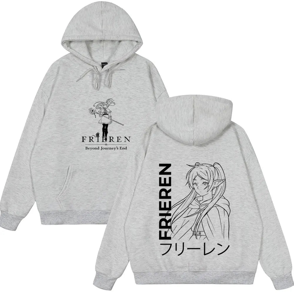 Frieren: Beyond Journey's -- End Hoodies Men's Women Clothing Fashion Harajuku Tops Couple Style Wears Winter Fleeece Clothes
