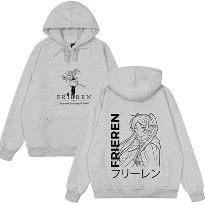 Frieren: Beyond Journey's -- End Hoodies Men's Women Clothing Fashion Harajuku Tops Couple Style Wears Winter Fleeece Clothes