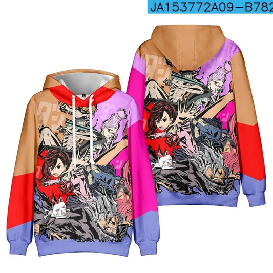 Dandadan: Okarun hooded drawstring pocket sweatshirt men/women harajuku Pullovers Vintage 90s Fashion