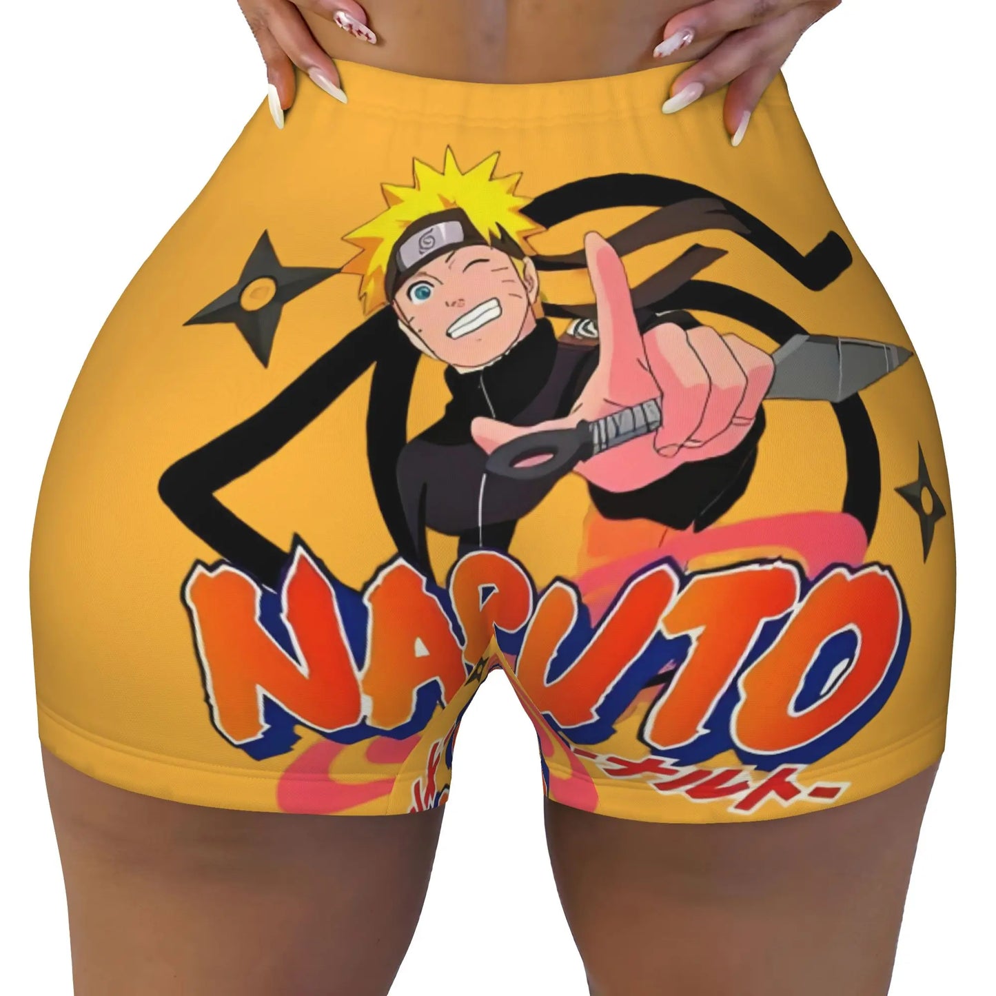 TV Manga Series N-Naruto Biker Running Gym Shorts Women Japane Anime  Athletic Workout Yoga Shorts