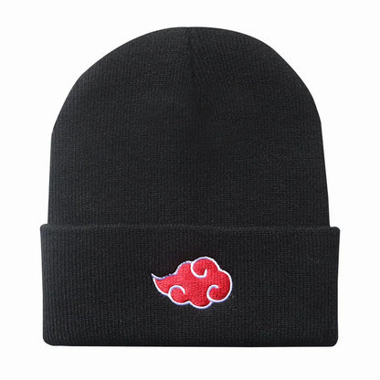 Narut:  Red Cloud Hokage Ninja Sharingan Fashion Hats Elastic Knitted Warm Caps