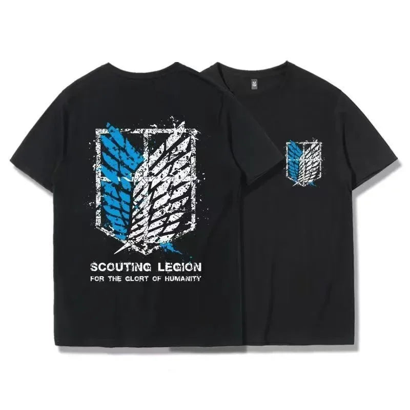Attack on Titan:   T Shirt Scouting Legion Clothes Shingeki No Kyojin Tee Shirt Attack on Titan Giant Short-sleeve T-shir Men Women