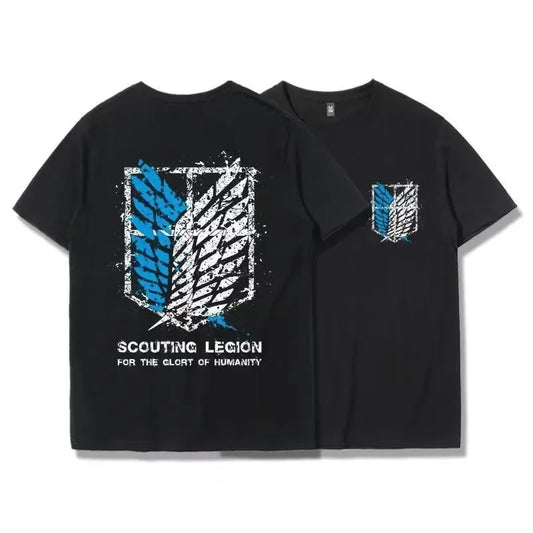 Attack on Titan:   T Shirt Scouting Legion Clothes Shingeki No Kyojin Tee Shirt Attack on Titan Giant Short-sleeve T-shir Men Women