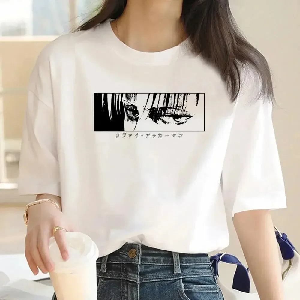 Attack on Titan: Graphic Print Harajuku T Shirt Casual Fashion Short Sleeve T-Shirt Women Graphic T Shirts