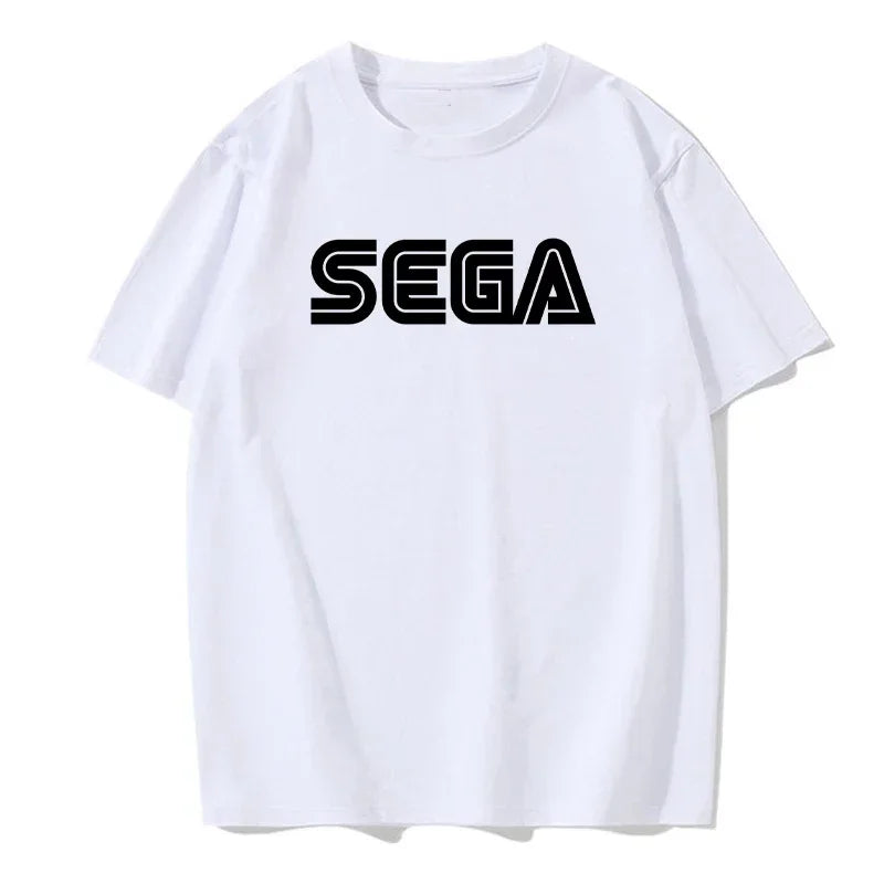 Sonic the Hedgehog: Sega Logo Men T Shirts Summer Casual Short Sleeve Fashion Streetwear Harajuku Tshirt Korea Style Game Fans Male Tees
