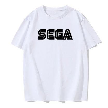 Sonic the Hedgehog: Sega Logo Men T Shirts Summer Casual Short Sleeve Fashion Streetwear Harajuku Tshirt Korea Style Game Fans Male Tees
