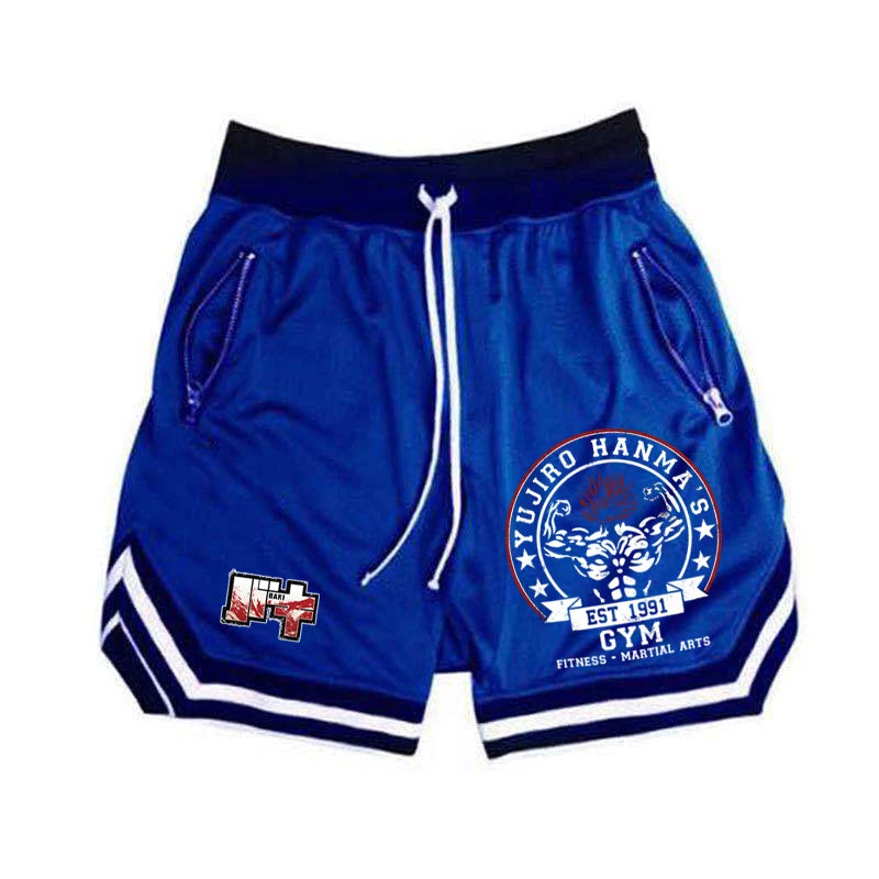 Baki Hanma: Active Athletic Shorts for  Print Breathable Quick Dry Basketball Shorts with Zippered Pockets Gym Fitness