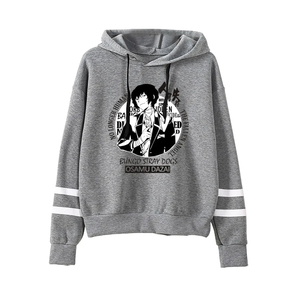 Bungo Stray Dogs: Hoodie Unisex Pocketless Sleeve Sweatshirt Men Women's Hoodie Harajuku Streetwear Japanese Manga