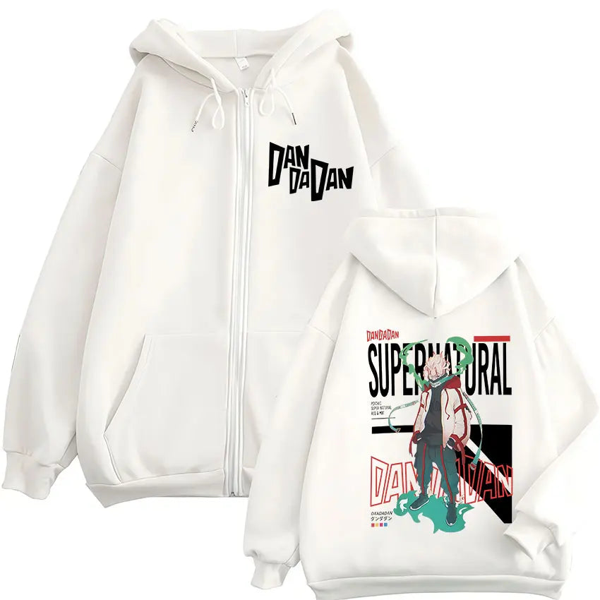Dandadan: Print Hoodie Men's Women Autumn/Winter Fashion Fleece Sweatshirt Retro Oversized Coats Hooded Streetwear