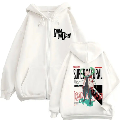 Dandadan: Print Hoodie Men's Women Autumn/Winter Fashion Fleece Sweatshirt Retro Oversized Coats Hooded Streetwear