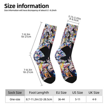 Dragon Ball: Collage Goku Socks Printed Men's Stockings Polyester