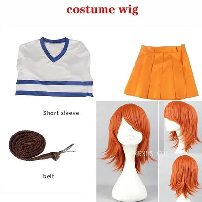One Piece: Nami Cosplay Costume Halloween COS Japanese Unifrom Outfits Role Play Novelty Women Dress Up Carnival  Nami dress
